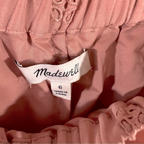 Madewell Eyelet Off The Shoulder Dress in Dusty Clay Size 6 - Picture 11 of 12